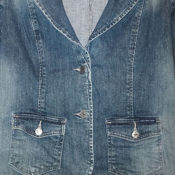 Calvin Klein Vintage 90's jean jacket blazer - Picture 2 of 7